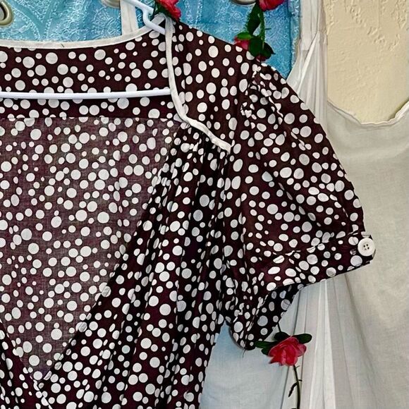 Vintage 40s Style Polka Dot Wrap Dress  2x/3x - Picture 2 of 3